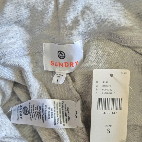 New Sundry Striped Grey Leggings NWT Size 1/Small - Picture 9 of 9
